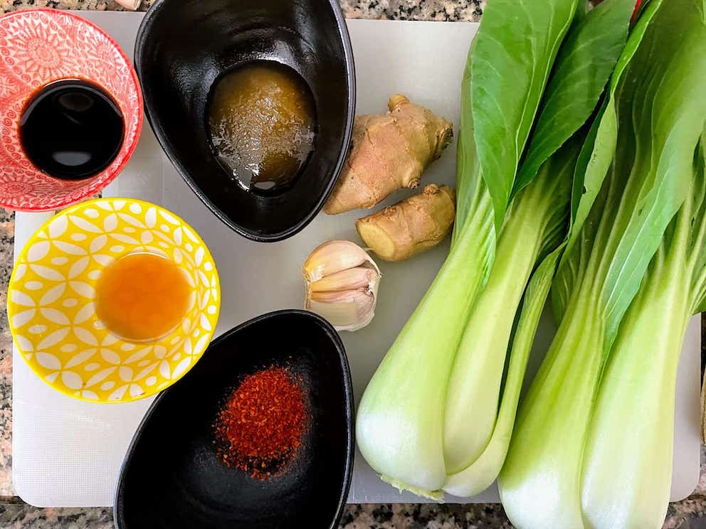 Жареный бок-чой в азиатском стиле - ингредиенты